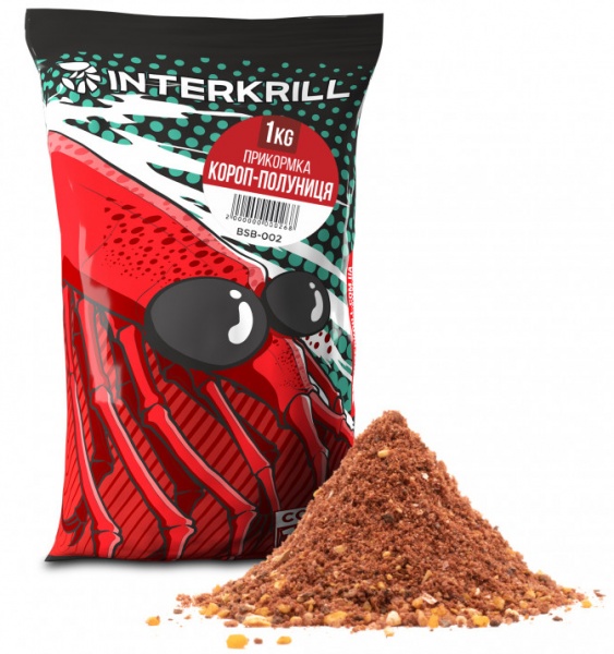 Прикормка INTERKRILL 1000 г клубника 