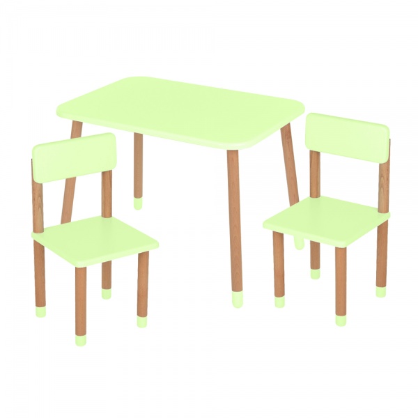 Комплект мебели детский ArinWOOD Happy Салатовый (столик + 2 стула) 05-700G+1 