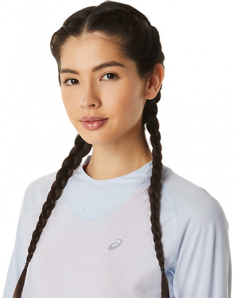 Футболка Asics WINTER RUN LS TOP 2012C387-400 р.XS голубой