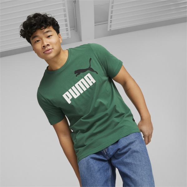 Футболка Puma ESS+ 2 COL LOGO TEE 58675937 р.M зелений