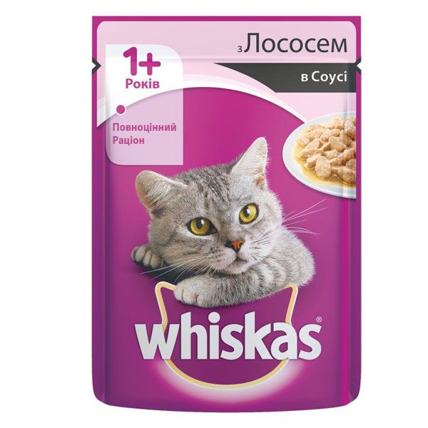 Корм Whiskas с лососем в соусе 100 г