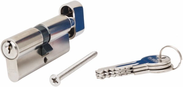 Цилиндр Abus KE50 30x30 ключ-вороток 60 мм матовый никель