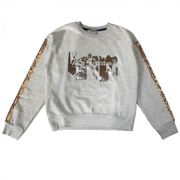 Свитшот для девочки ALG 78626 р.152 серый 