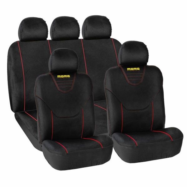 Комплект чехлов на сиденья Fodera Univ MOMO SC034BR черный с красным