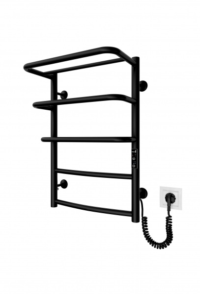 Полотенцесушитель электрический Mario Спіріт-1 600x422 електр. з таймером-регулятором К чорний мат