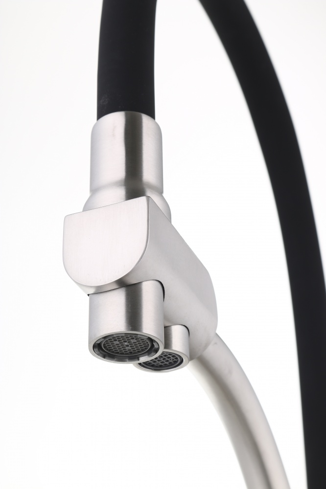 Змішувач для кухні ScandiSPA з гнучким виливом і підключенням до фільтру нержавіюча сталь