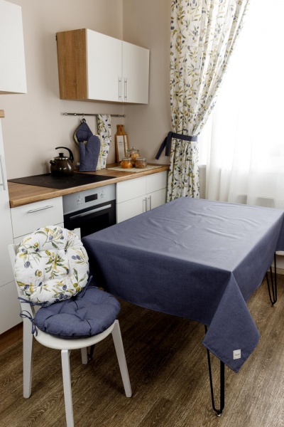 Подушка на стул Oliva синяя d40 La Nuit