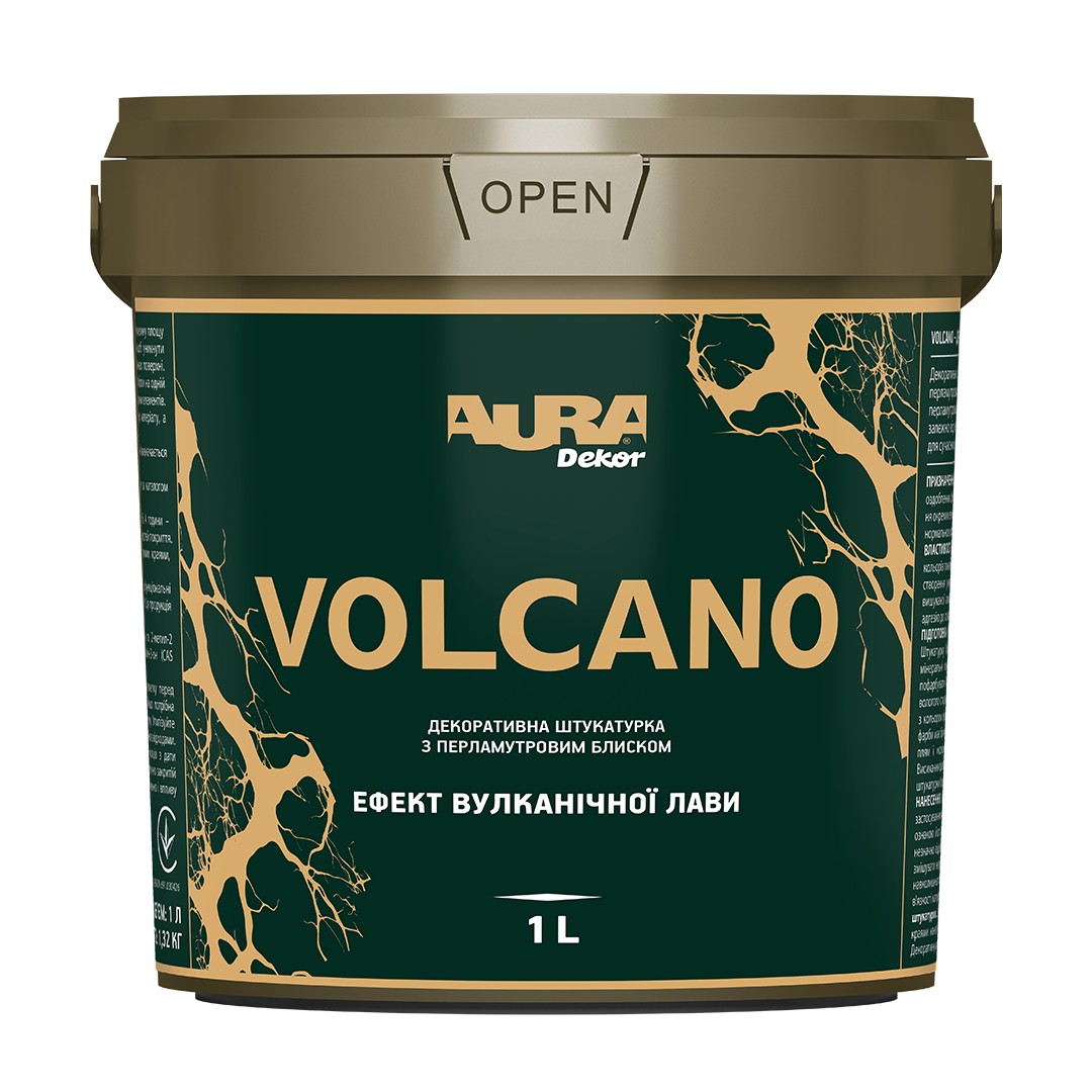 Декоративная штукатурка лава Aura® Volcano с перламутровым блеском 1 л — фото 1
