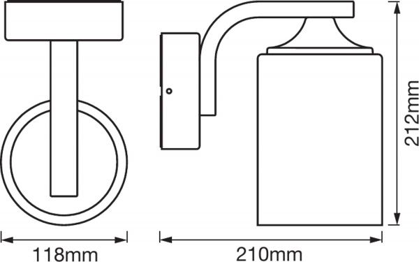 Светильник уличный настенный Ledvance Endura Classic Lantern Cylinder E27 IP43 белый 