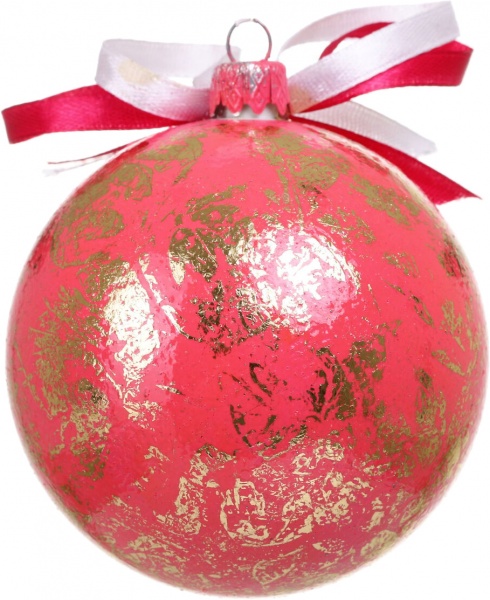 Шар новогодний Декупаж d 80 мм в ассортименте