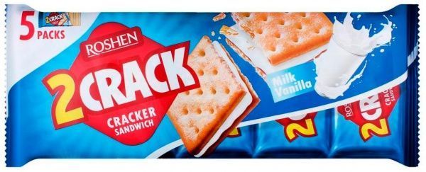 Крекер Roshen 2 Crack с молочно-ванильной начинкой 235 г 