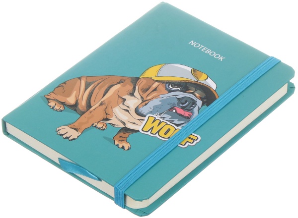Книга для записей Бульдог в кепке А6 96 листов