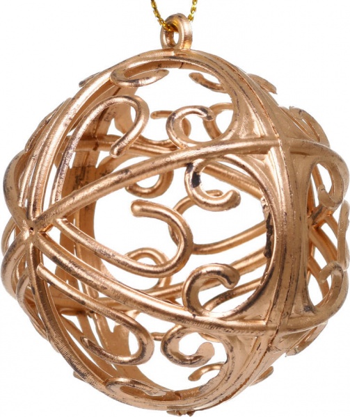 Декоративная подвеска Шар 6x6 см золотой NY21042