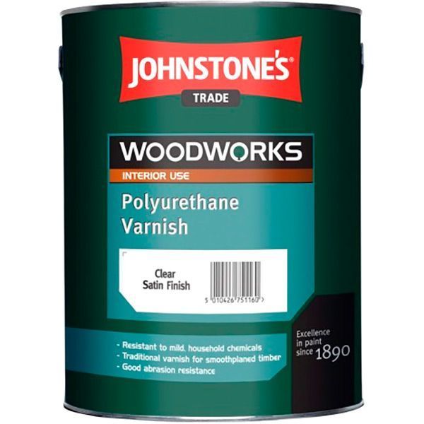 Лак меблевий Polyurethane Varnish Johnstone's напівмат 0,75 л