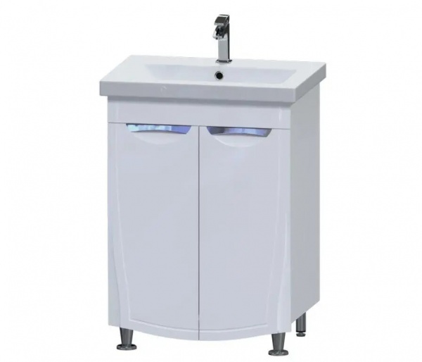 Тумба на ніжках Aquarius Merete білий з умивальником Комо 60