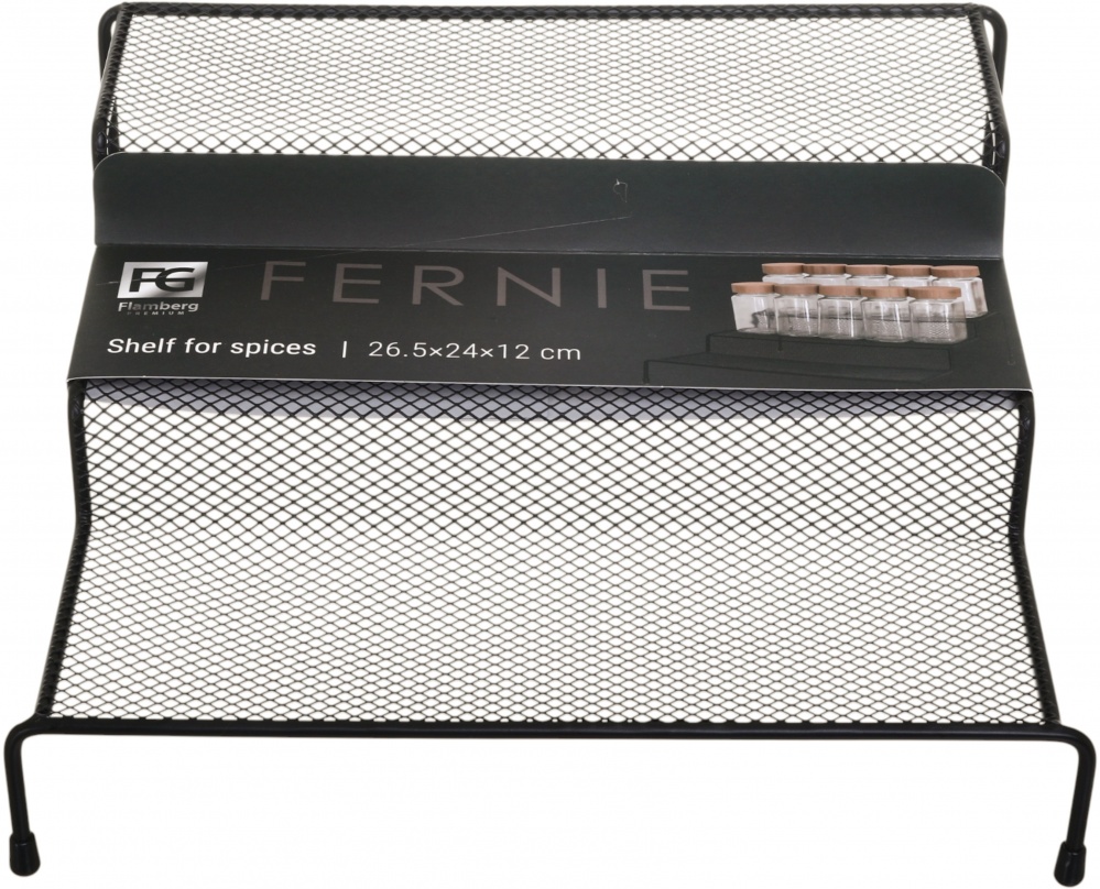 Полиця Flamberg Premium для спецій Fernie 26.5х24х12 см чорний DS15117BK