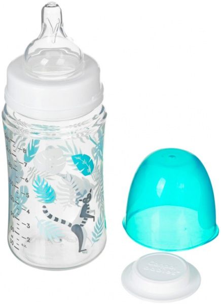 Бутылочка Canpol Babies для кормления антиколикова с широким отверстием PP - Jungle 240 мл. серая