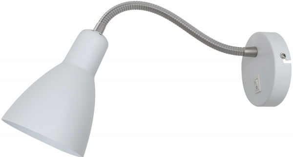 Бра Laguna Lighting с выключателем 1x25 Вт Е27 белый/матовый никель 60171-01
