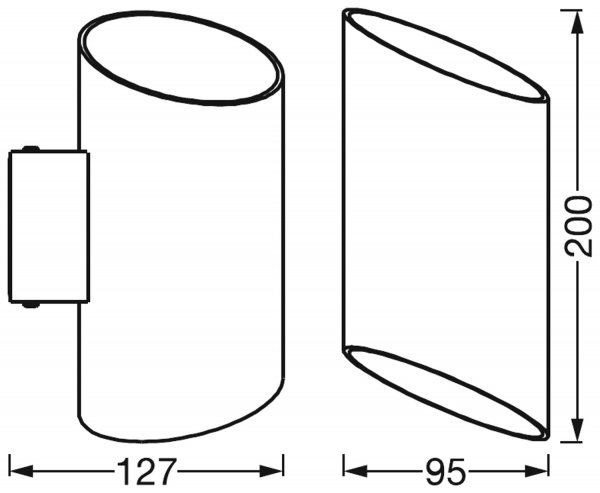 Світильник настінний Ledvance Smart+ Wifi Orbis Wall Cyldro 2x5 Вт білий із золотистим 