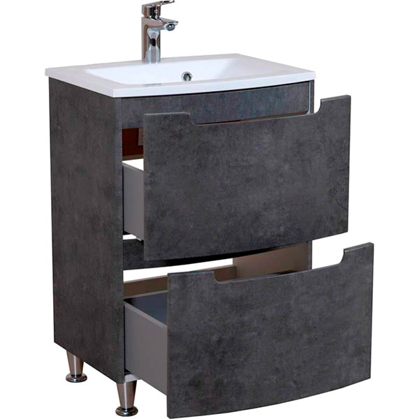 Тумба напольная Aqua Rodos HeadWay 60 см темный мрамор под умывальник Дельта 60
