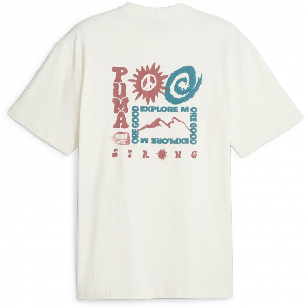 Футболка Puma Downtown Graphic Tee 62298465 р.2XL бежевий