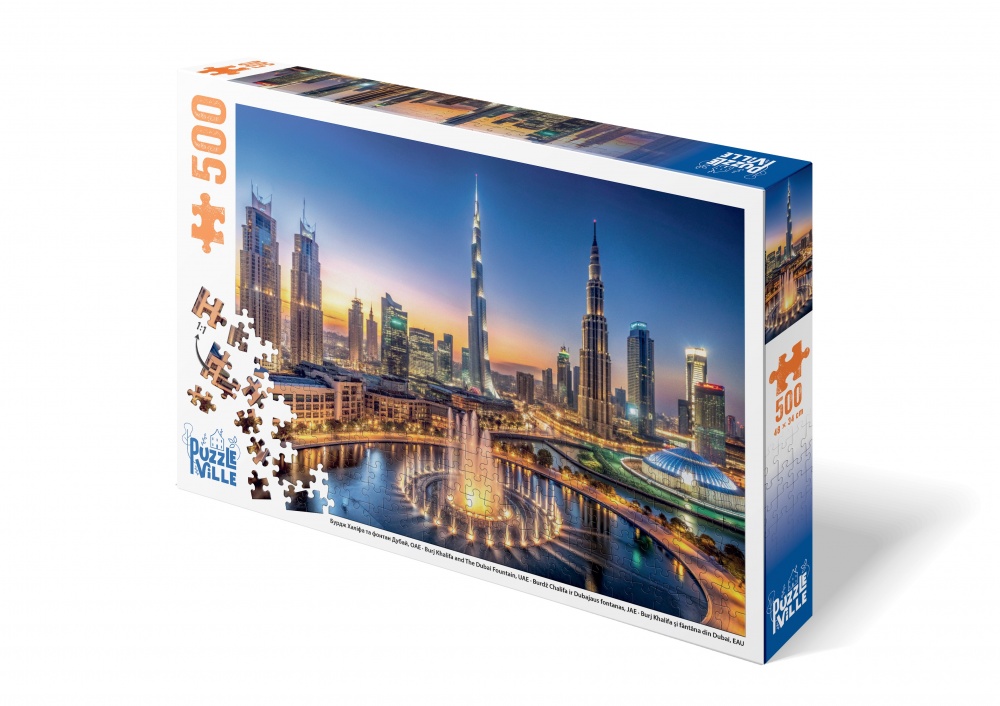 Пазл PUZZLEVILLE Бурдж-Халифа и фонтан Дубай, ОАЭ 500 элементов PZL500_3