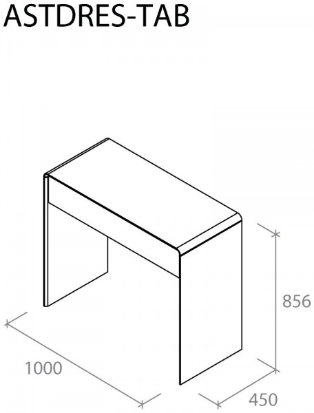 Столик туалетний Aqua Rodos Astrid ASTDRES-TAB-white-oak-moras 