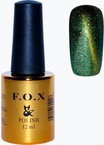 Гель-лак для нігтів F.O.X Chameleon POLISH GOLD 821 смарагдовий зелений 12 мл 