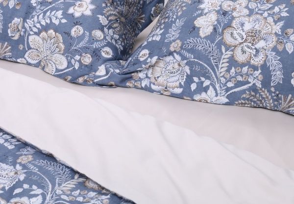 Комплект постельного белья Destiny 2 синий с белым Mascioni 