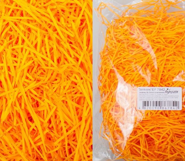 Наполнитель бумажный Бумагия Экофиллер 50 г оранжевый 