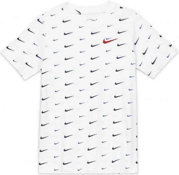 Футболка Nike B NSW TEE SWOOSH AOP DC7530-100 S білий