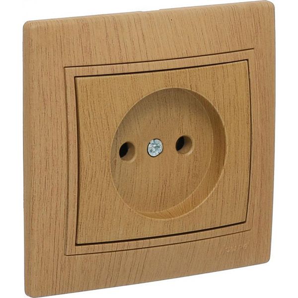Розетка без заземлення Lezard Mira дуб матовий 701-5151-121B