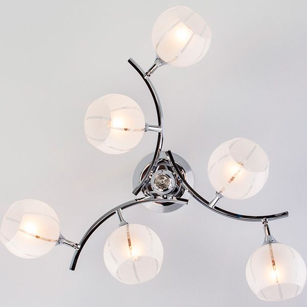 Люстра стельова Strotskis Libre з поворотними плафонами 6x60 Вт E27 хром 3353/6 