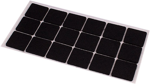 Самоклейка для ножек 30х30 мм черная 18 шт.