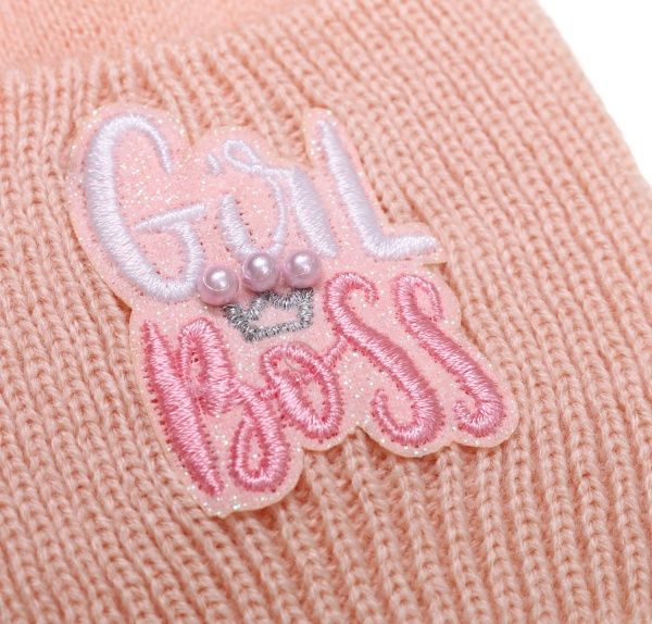 Шапочка детская для девочки Kraft+ BSL047 р.50-52 бежевый 