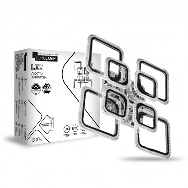 Люстра светодиодная Eurolamp A14 200 Вт бело-черный LED-LS-200-A14 
