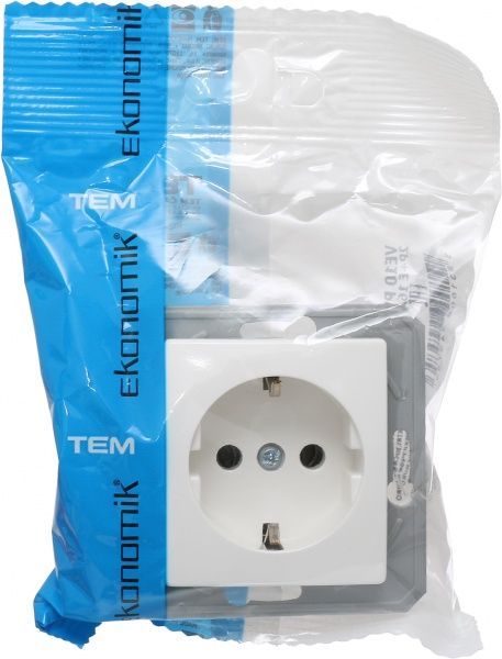 Розетка TEM Ekonomik 16 A 250 В білий VE10PWXO-U