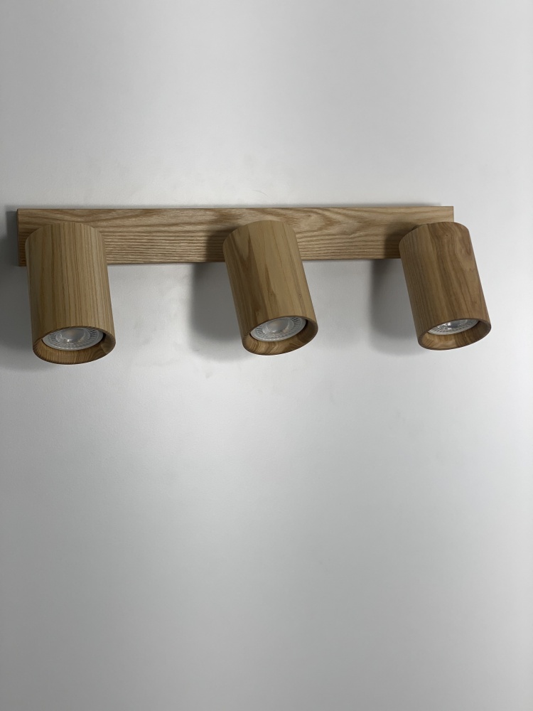 Спот Iterna накладний Alta 3xGU10 дерево світле LW074