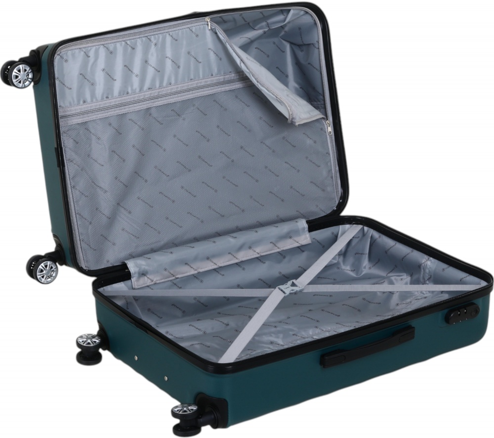 Чемодан Compass №LS080609 L 101 л темно-зеленый 70x50x29 см