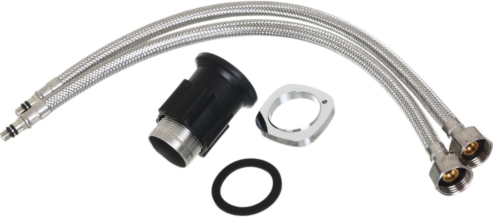 Змішувач для кухні Snotra гнучкий вилив чорний/хром