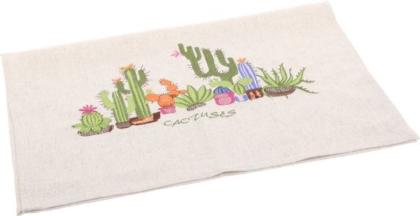 Рушник Кімнатні рослини Кактуси 45x65 см лляний 