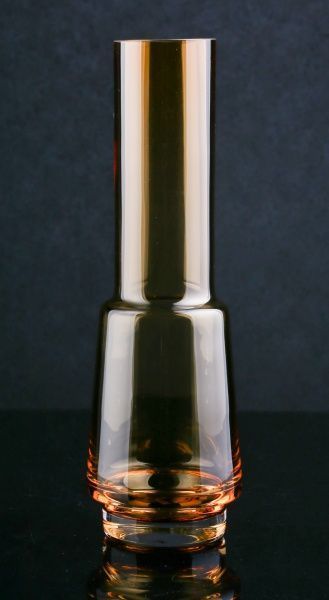 Ваза скляна амбер 9х28 см Wrzesniak Glassworks
