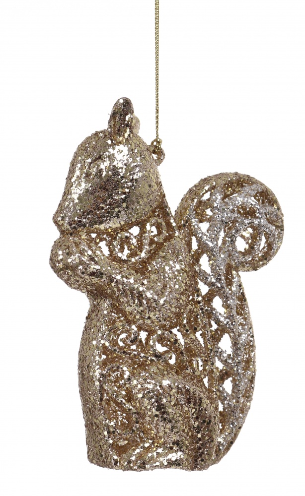 Подвеска пластиковая олень/сова/белочка/ с присыпкой ассорт. 14 см EPI-P121411