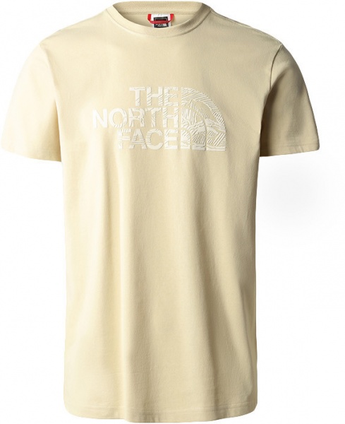 Футболка THE NORTH FACE M S/S WOODCUT DOME TEE NF0A827H3X41 р.M бежевий