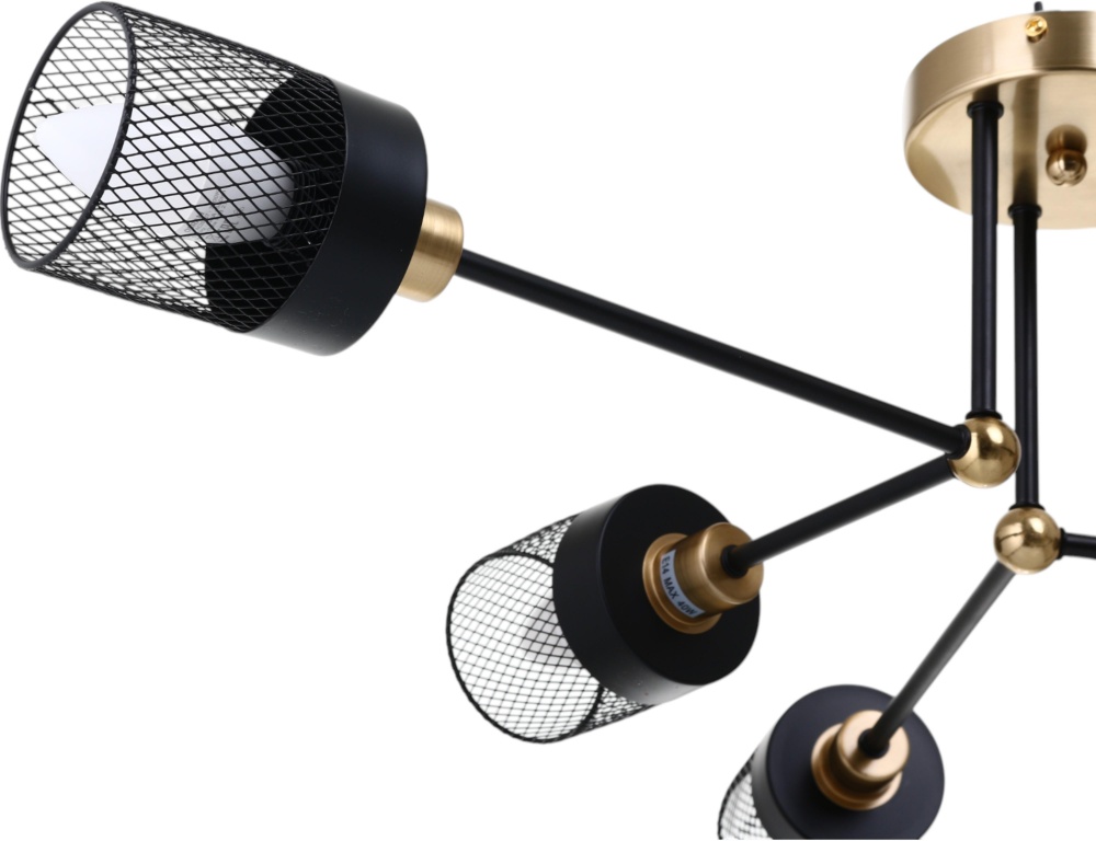 Люстра Sensio Ruan 6x40 Вт E14 черный с золотистым LS-74690/6B-E1440W