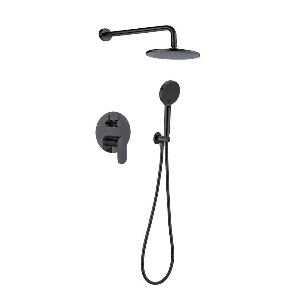 Душевая система скрытого монтажа FADO S.r.l Nemi матовая черная MIX08034B