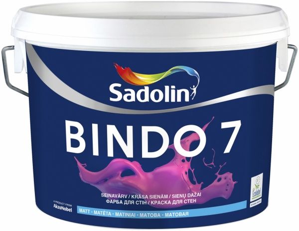 Краска латексная водоэмульсионная Sadolin Bindo 7 CLR мат база под тонировку 10л 