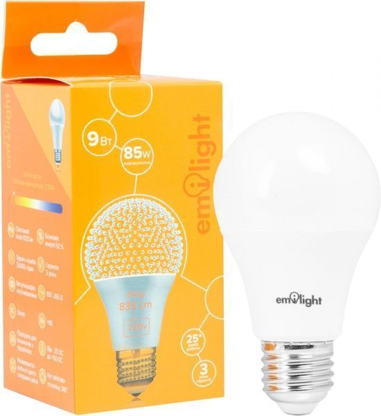Лампа світлодіодна Emilight 9 Вт A60 матова E27 220 В 2700 К 