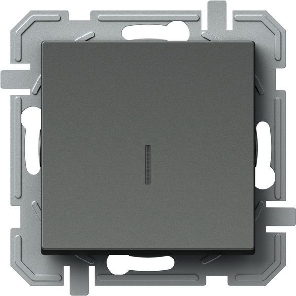 Выключатель одноклавишный TEM Logiq с подсветкой 10 А 230В антрацит SQ10ATINXO-U