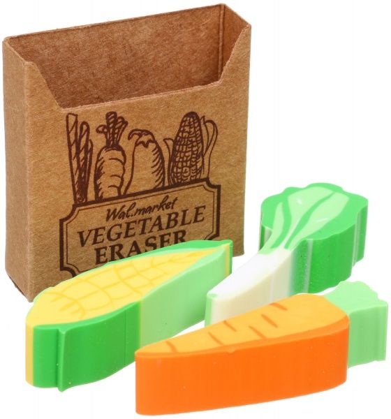 Набір гумок Овочі 3 шт.